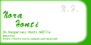 nora honti business card